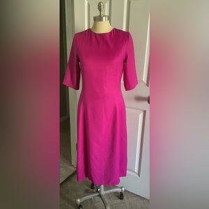 Molly Moorkamp Raspberry Dee Half Sleeve Scoop Neck Short Casual Dress